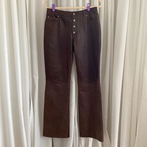 Dark Brown Genuine Suede Leather Pants🤎